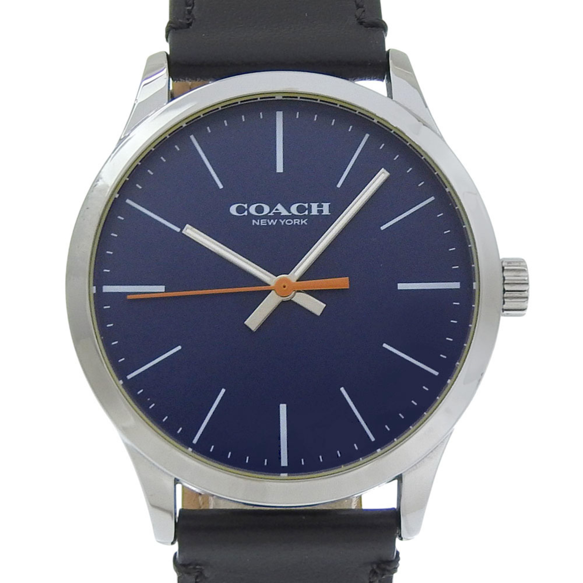 Coach Watch Ca.118.112.1640, Stainless Steel, Quartz, Analog Display, Blue Di...